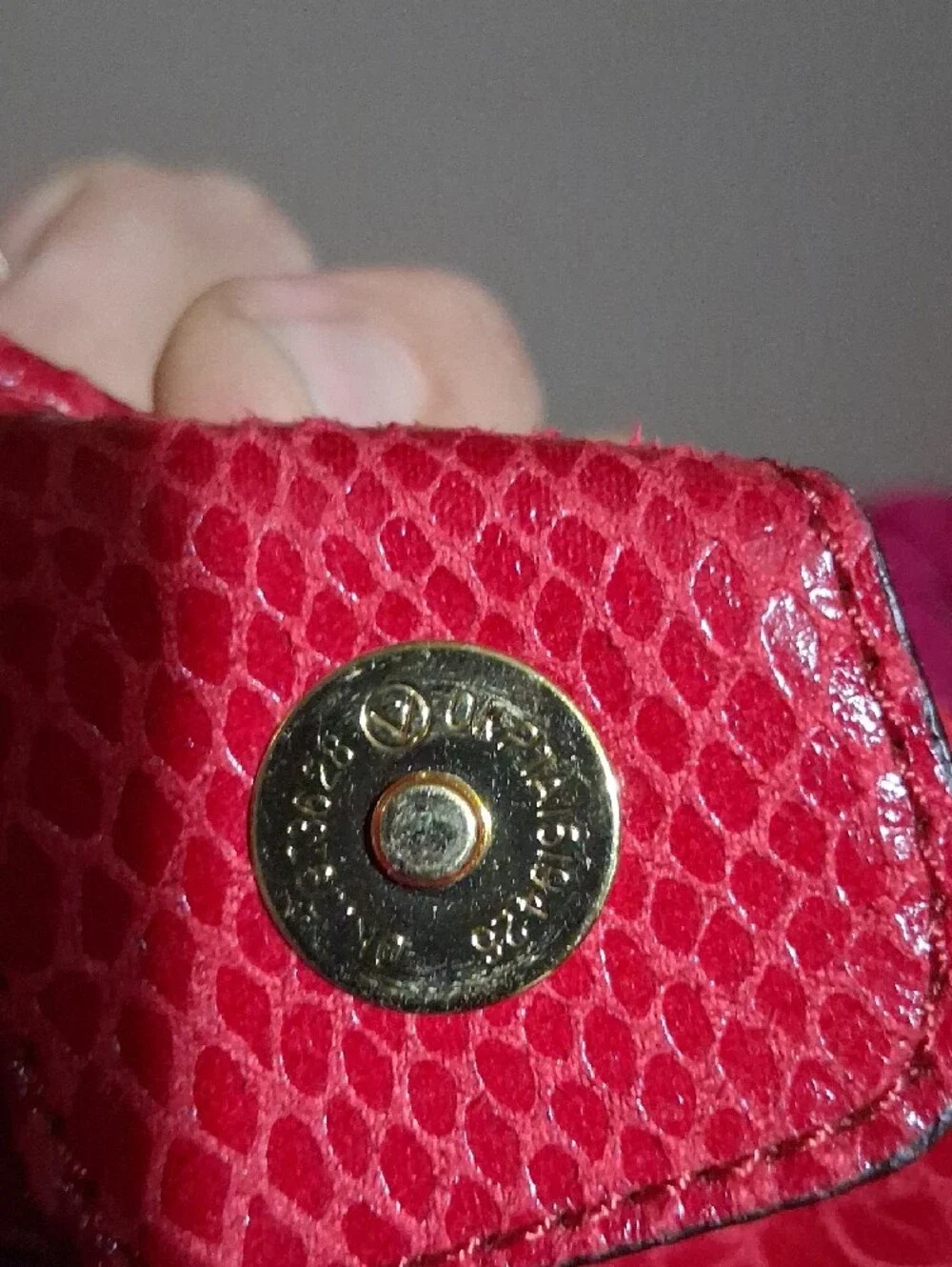 Liz Claiborne Red Textured Satchel